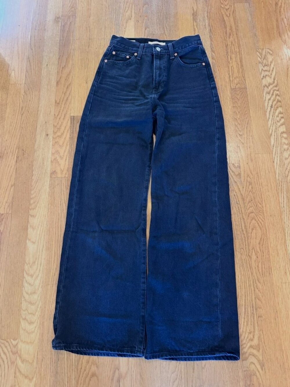 Levi's Ribcage Wide Leg Black Jeans - Size 26